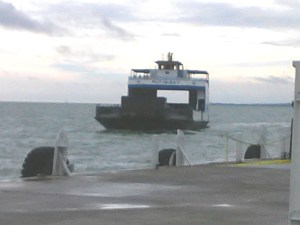 The Miller Ferry arrives at Put-In-Bay from Port Clinton