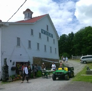 Sharon Klay's "Gator" sits outside the tasting room